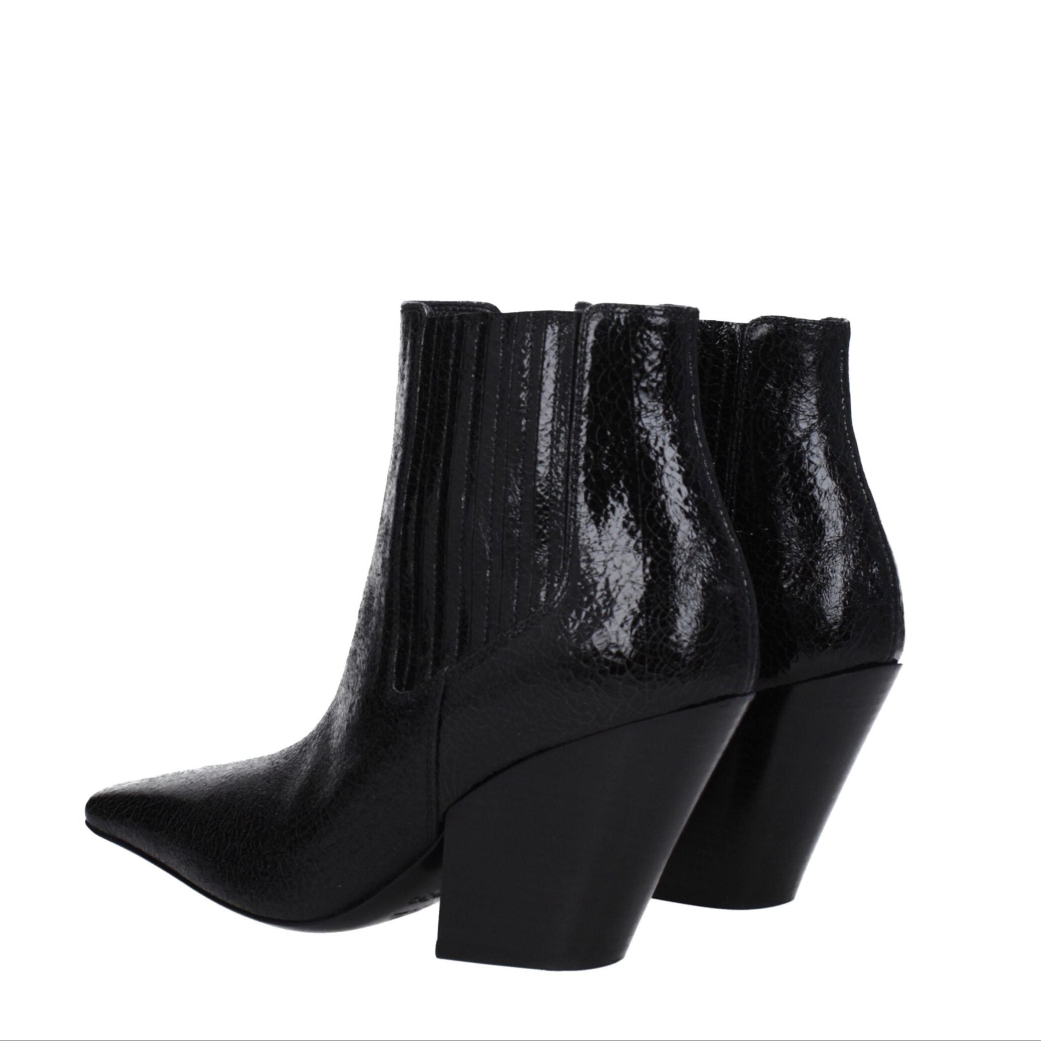 Casadei Black Leather Ankle
