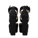 Jimmy Choo Black Satin Platform Heel