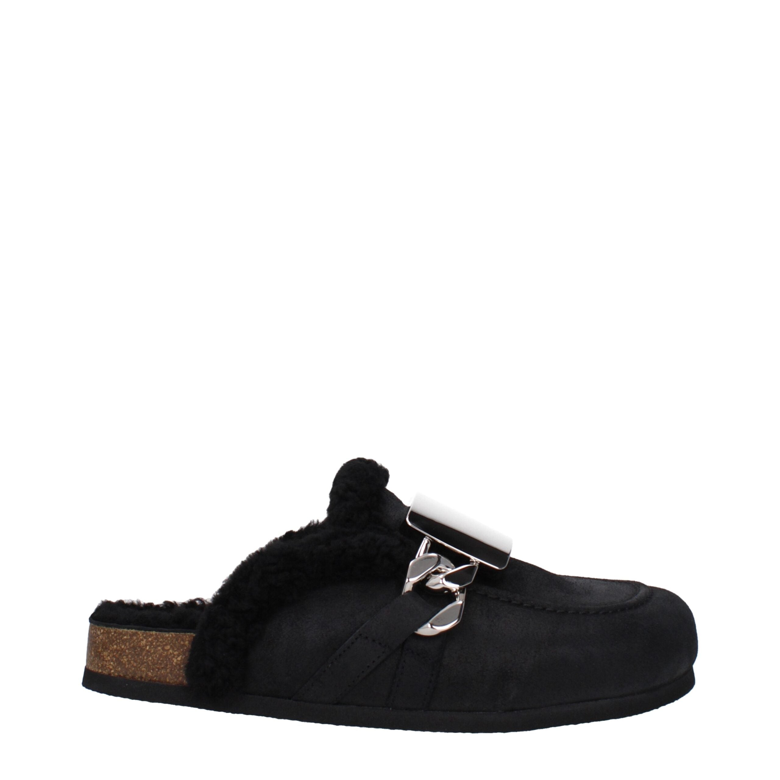 Jw Anderson Black Leather Slides