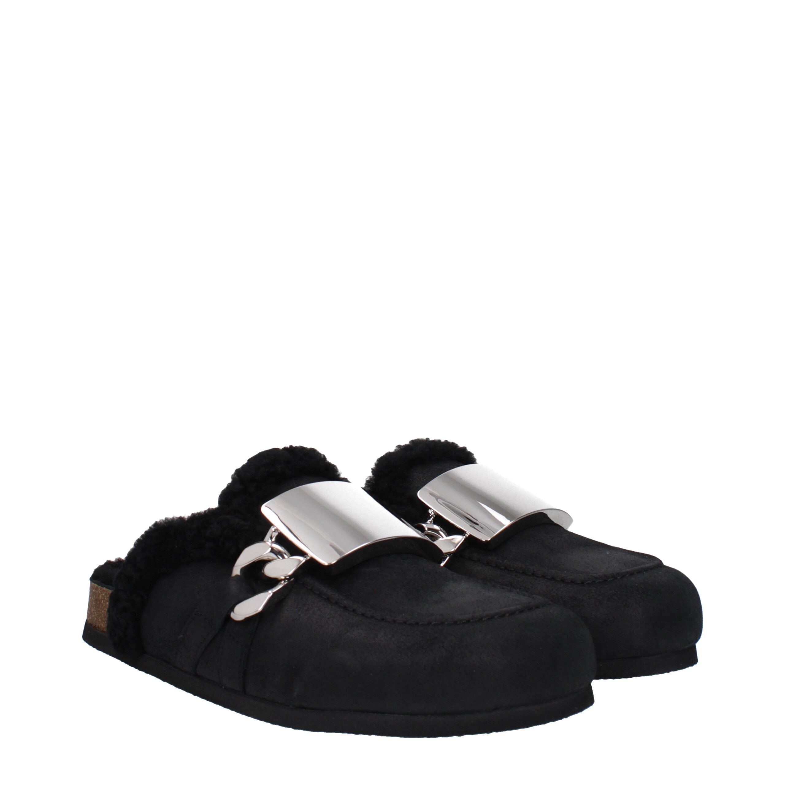 Jw Anderson Black Leather Slides