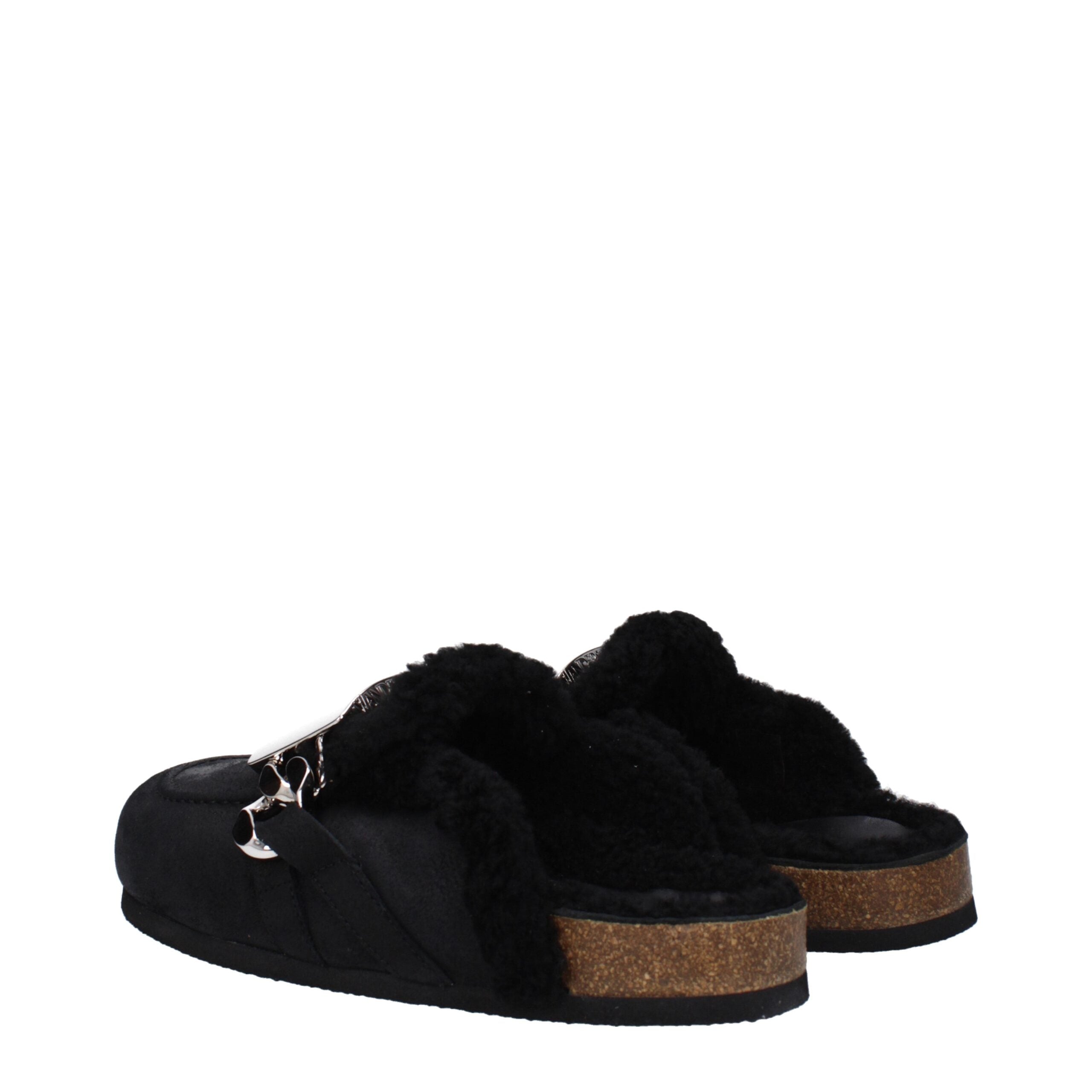 Jw Anderson Black Leather Slides