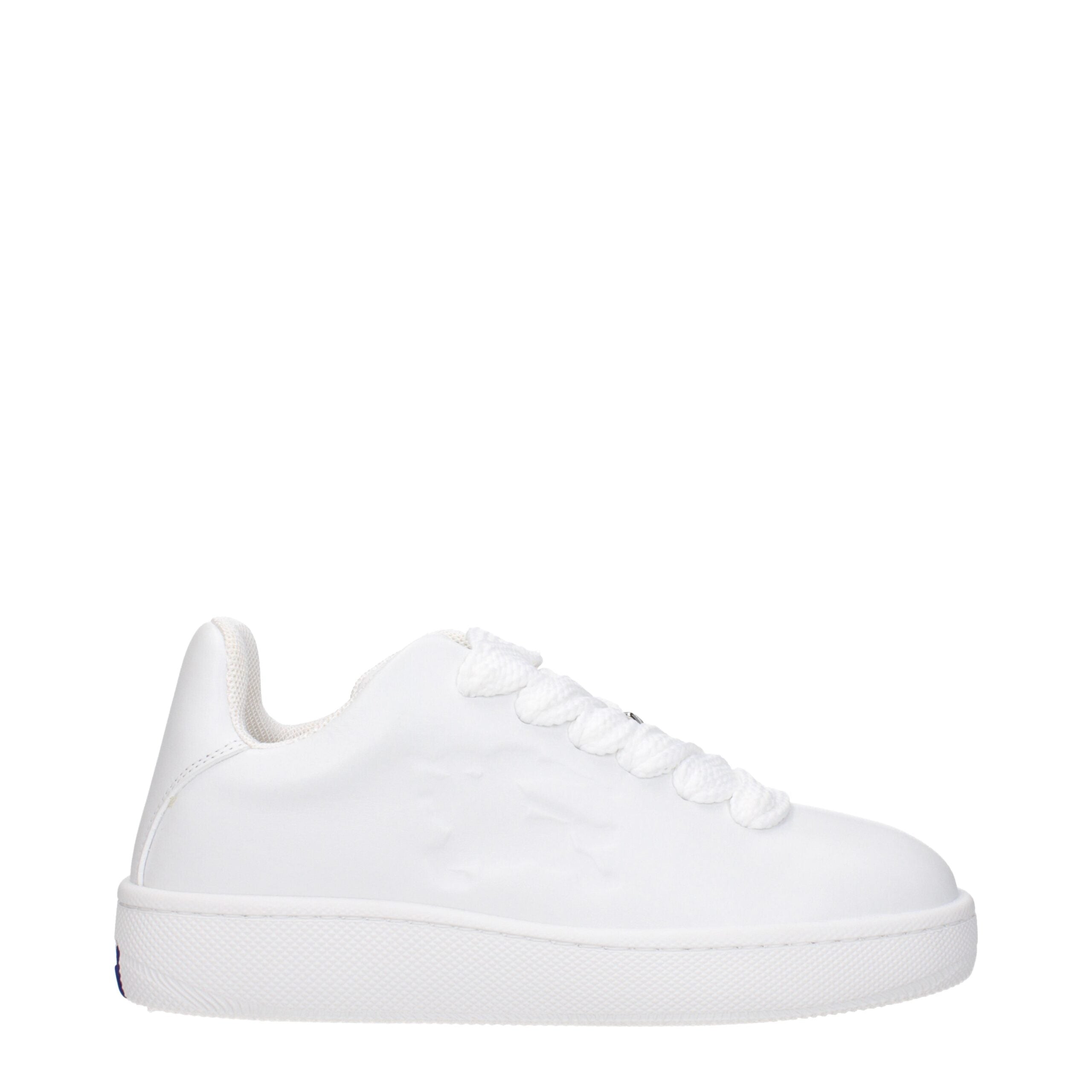 Burberry White Leather Women's Sneakers