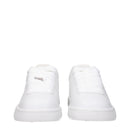 Burberry White Leather Women's Sneakers