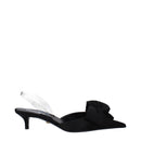 Versace Black Bow Satin Sandal