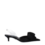 Versace Black Bow Satin Sandal