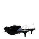 Versace Black Bow Satin Sandal