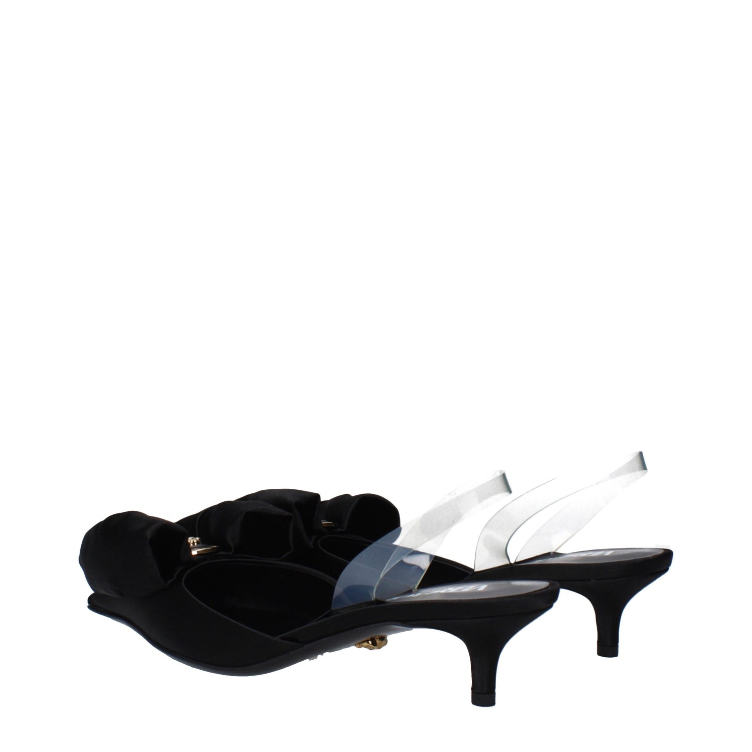 Versace Black Bow Satin Sandal