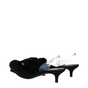 Versace Black Bow Satin Sandal