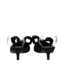 Versace Black Bow Satin Sandal