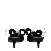 Versace Black Bow Satin Sandal