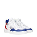 Celine White & Blue Leather Sneakers