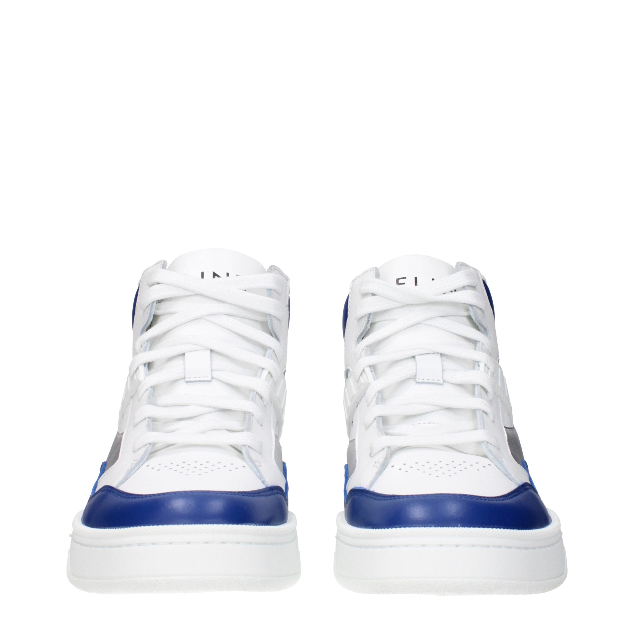 Celine White & Blue Leather Sneakers