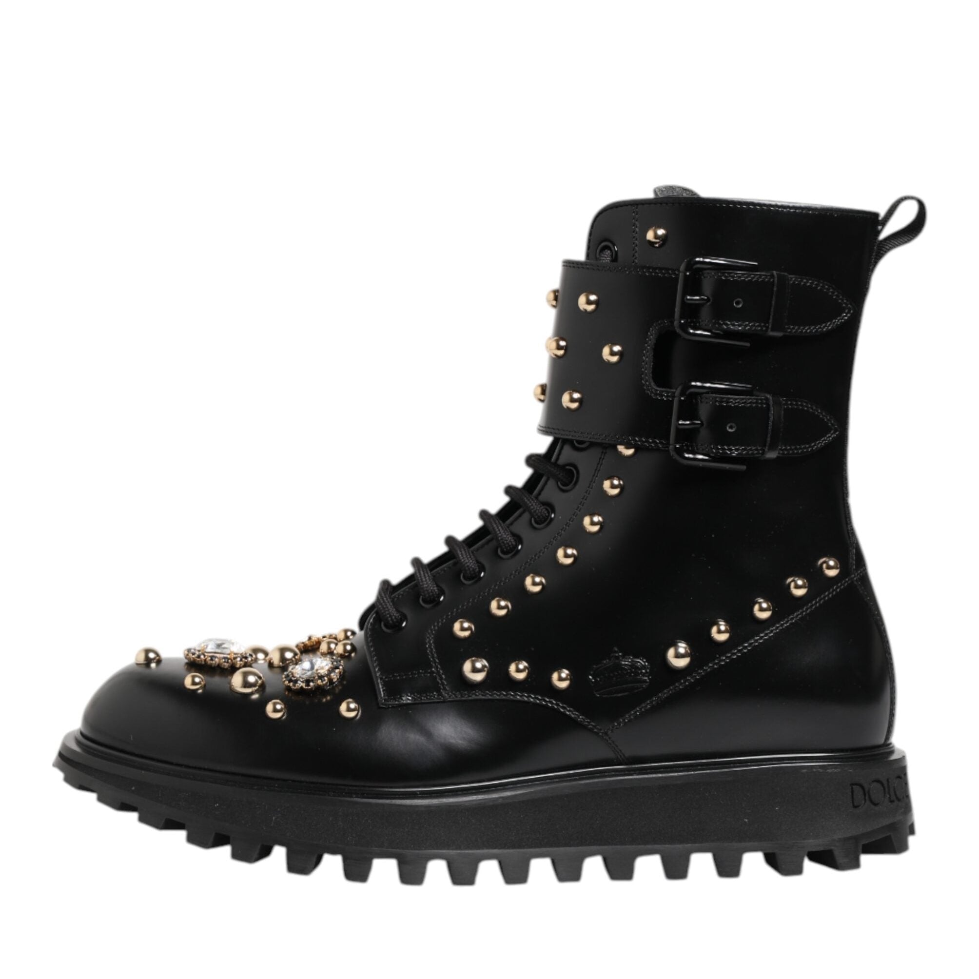 Dolce & Gabbana Black Studded Boots