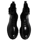 Dolce & Gabbana Black Leather Lace Up Men’s Boots