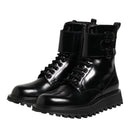 Dolce & Gabbana Black Leather Lace Up Men’s Boots