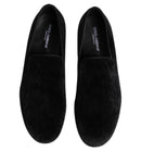 Dolce & Gabbana Black Jacquard Loafers