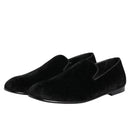Dolce & Gabbana Black Jacquard Loafers