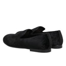 Dolce & Gabbana Black Jacquard Loafers