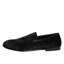 Dolce & Gabbana Black Jacquard Loafers