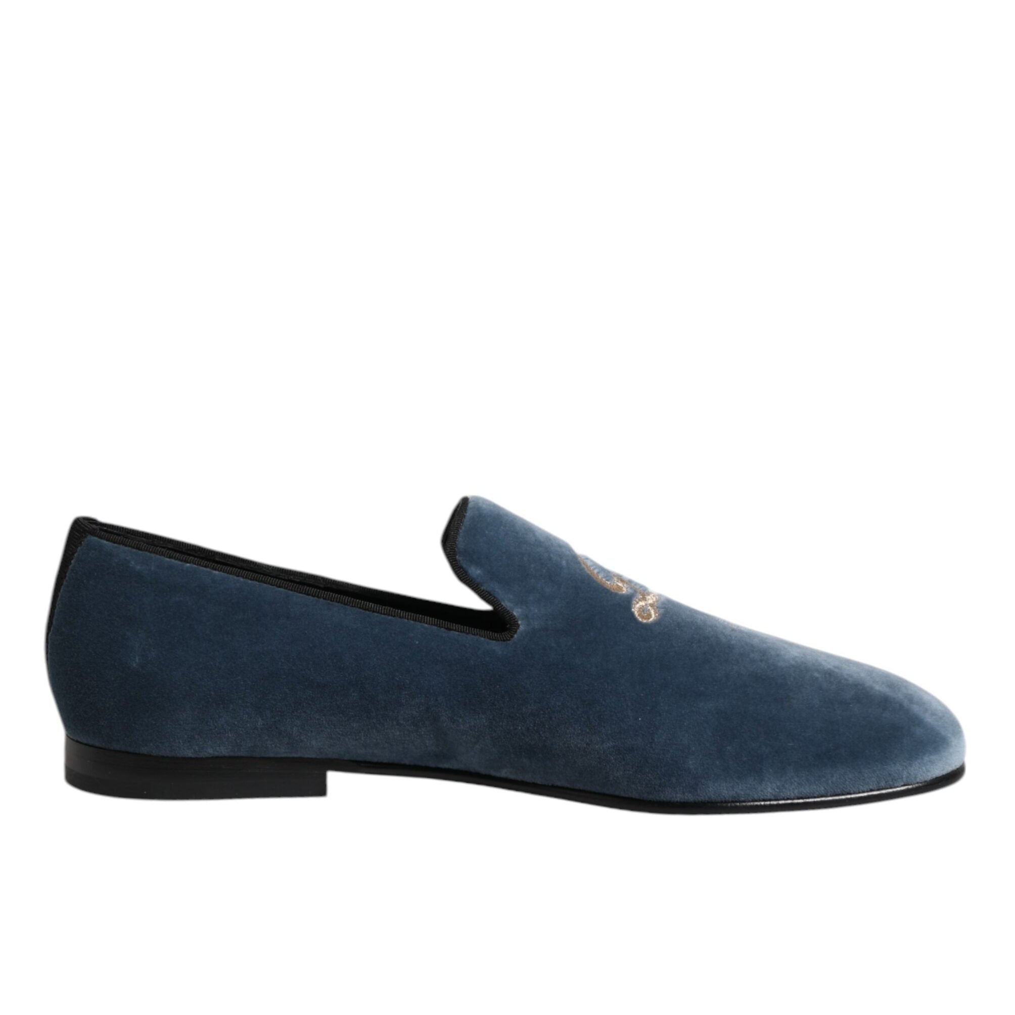 Dolce & Gabbana Blue Velvet Loafers