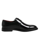 Dolce & Gabbana Black Leather Monk Strap Derby Shoes