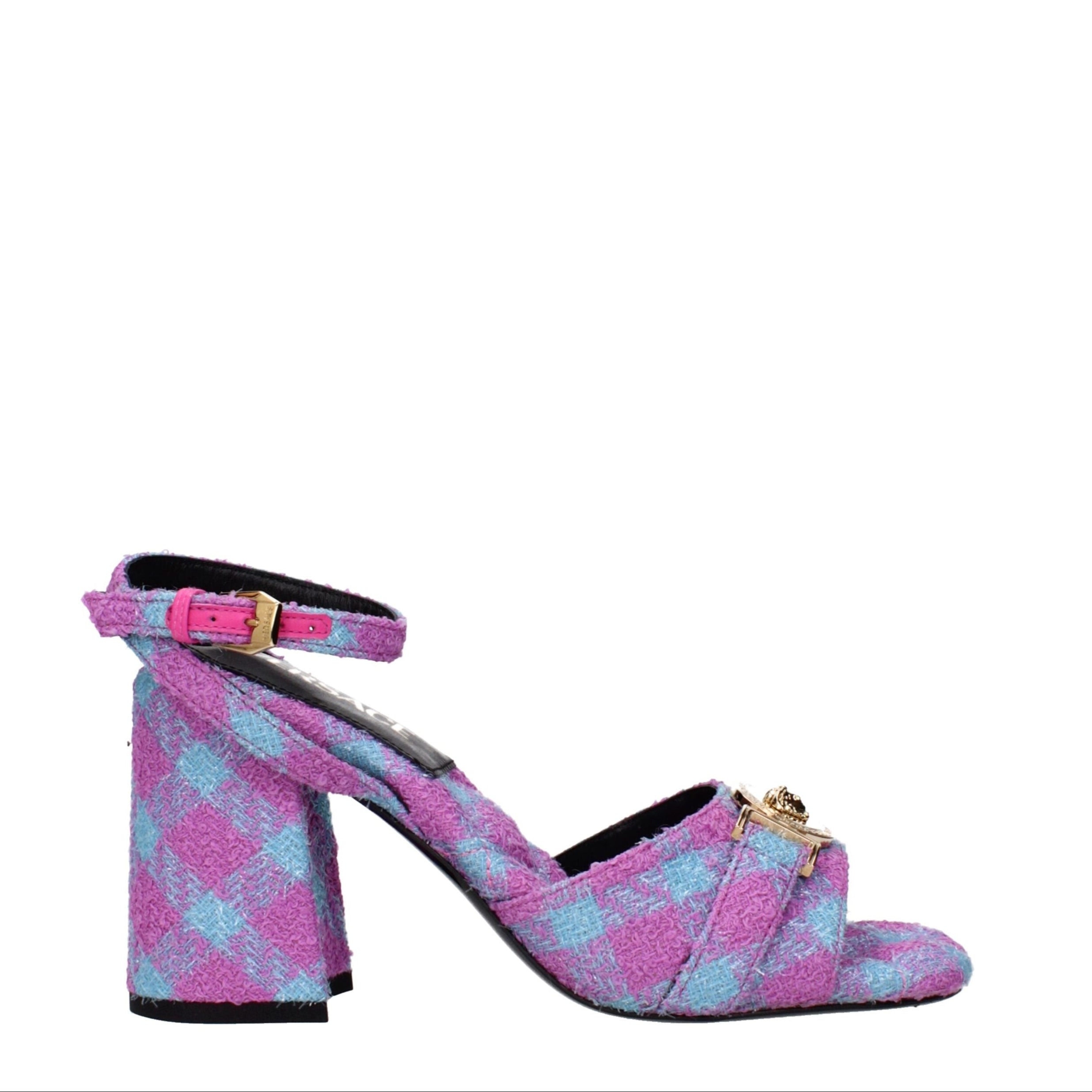 Versace Pink Tweed Sandal