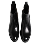 Dolce & Gabbana Black Chelsea Leather Boots