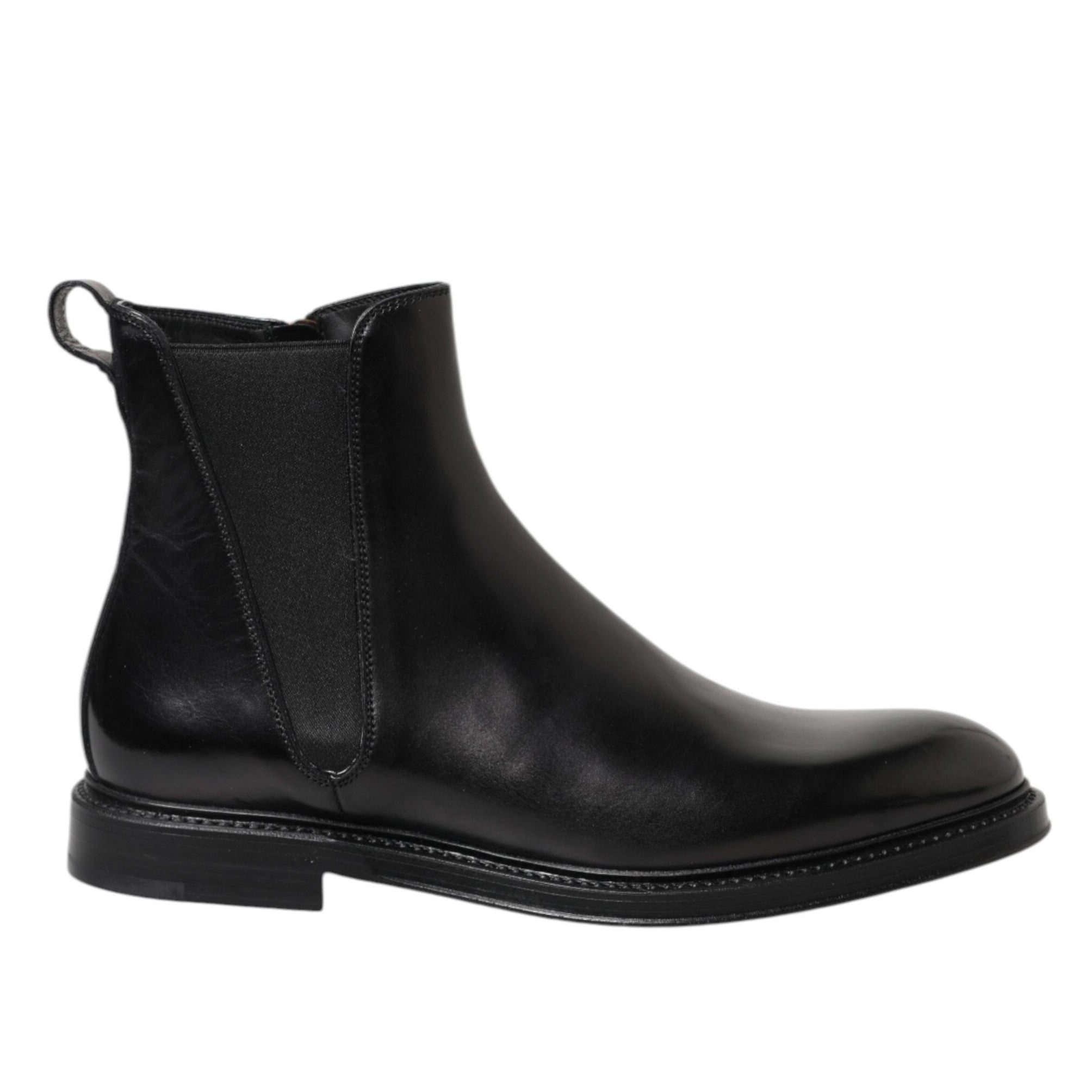 Dolce & Gabbana Black Chelsea Leather Boots