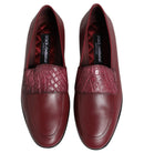Dolce & Gabbana Burgundy Formal Slip On Shoes