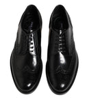 Dolce & Gabbana Black Derby Wingtip Formal Shoes