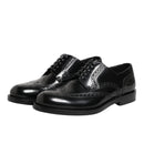 Dolce & Gabbana Black Derby Wingtip Formal Shoes
