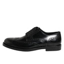 Dolce & Gabbana Black Derby Wingtip Formal Shoes