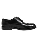 Dolce & Gabbana Black Derby Wingtip Formal Shoes