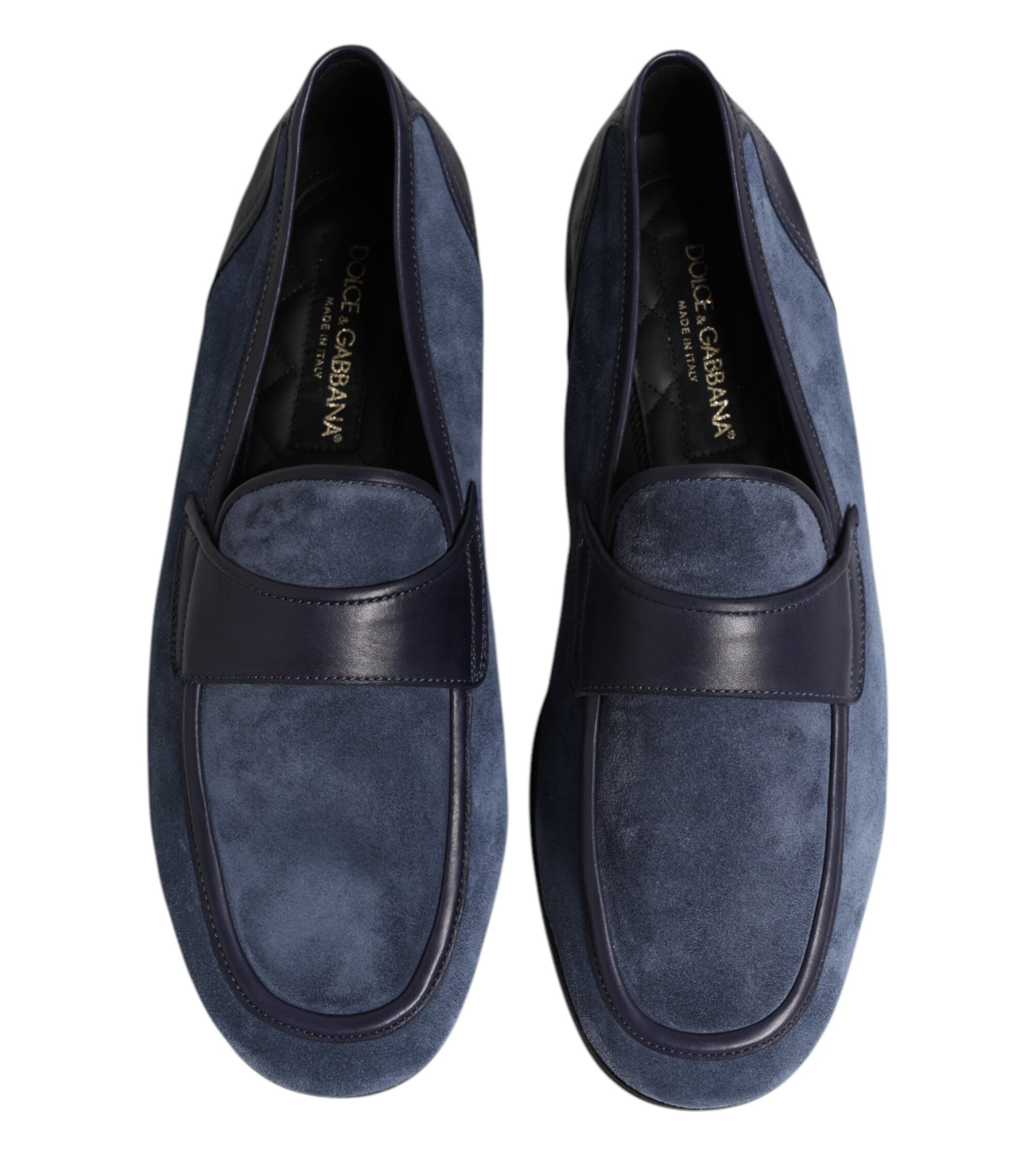 Dolce & Gabbana Blue Suede Leather Loafers