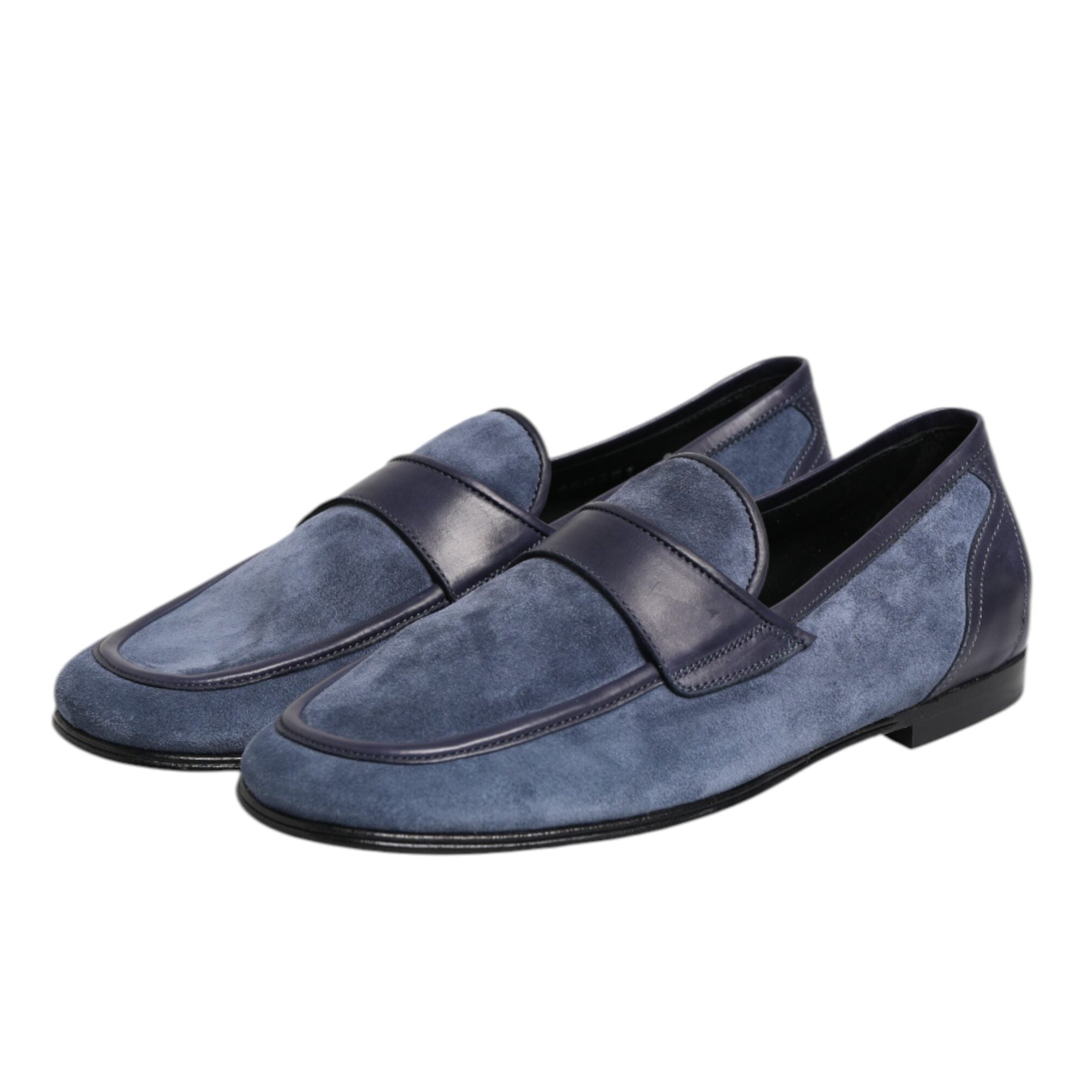 Dolce & Gabbana Blue Suede Leather Loafers