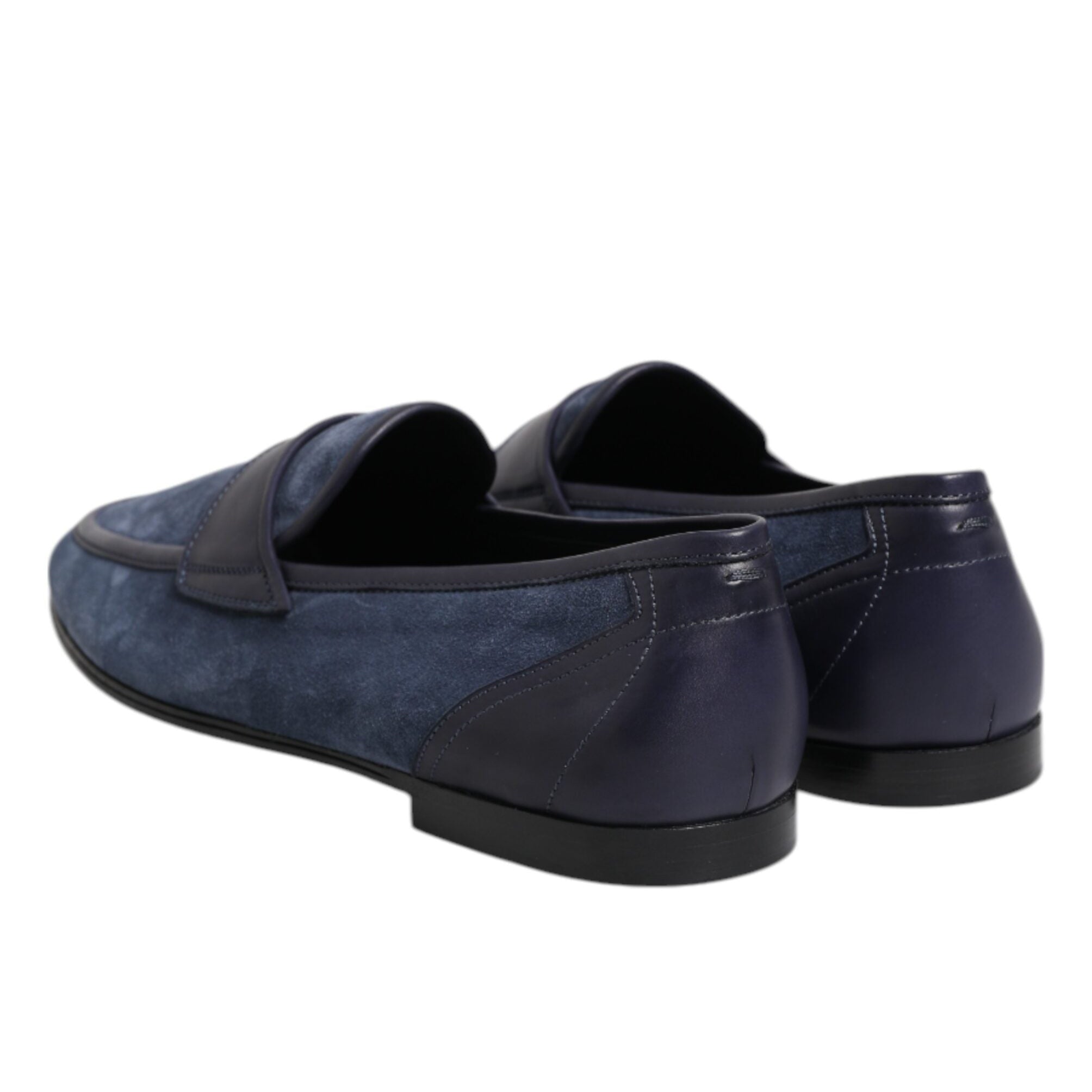 Dolce & Gabbana Blue Suede Leather Loafers