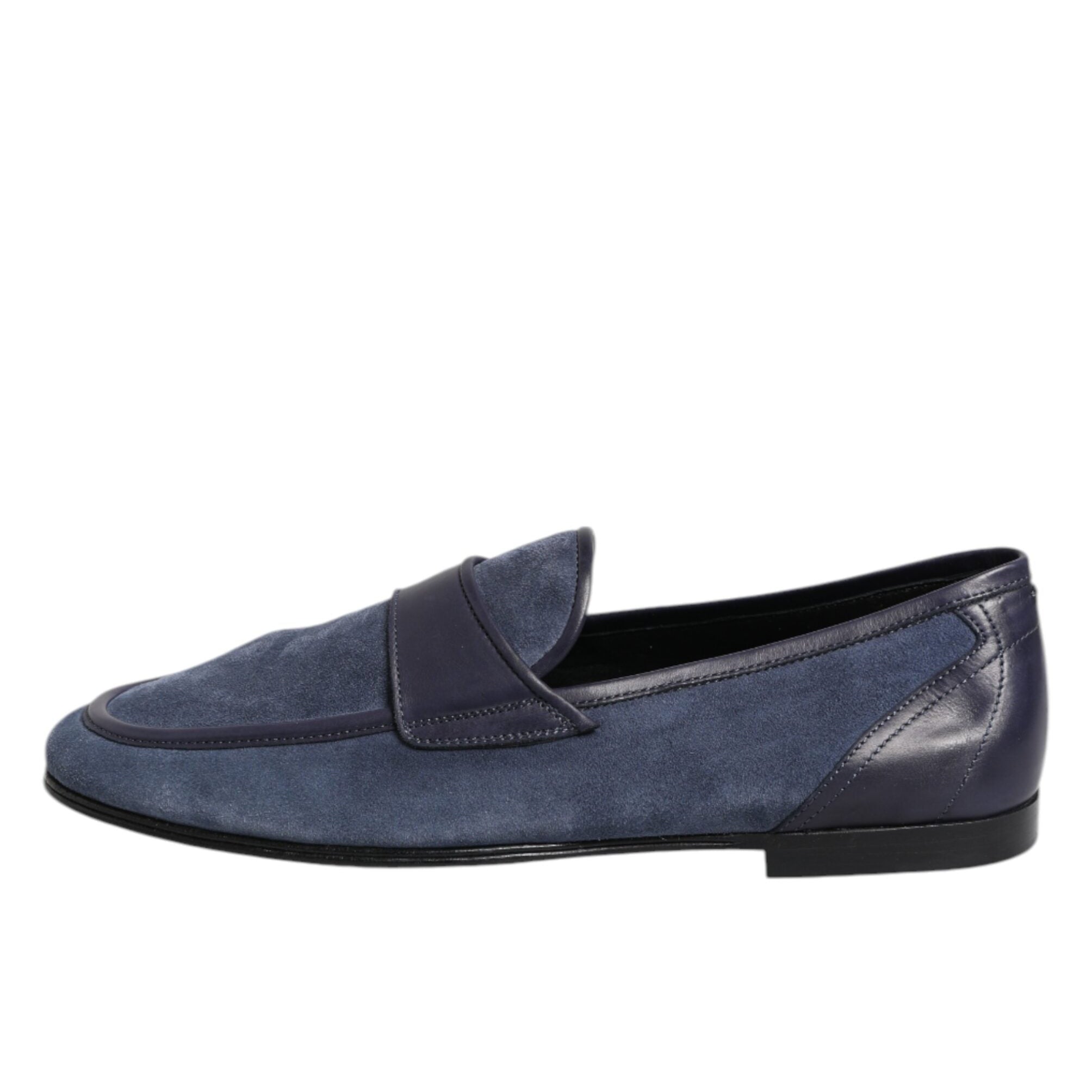 Dolce & Gabbana Blue Suede Leather Loafers