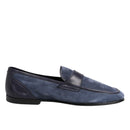 Dolce & Gabbana Blue Suede Leather Loafers