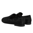 Dolce & Gabbana Black Brocade Loafers