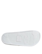 Dolce & Gabbana White Leather Slides Sandals Beachwear Shoes