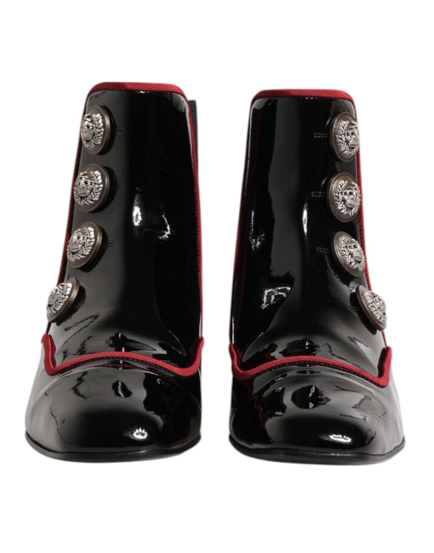 Dolce & Gabbana Black Jackie Buttoned Chelsea Boots Shoes