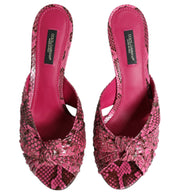 Dolce & Gabbana Pink Python Leather Stiletto Heels