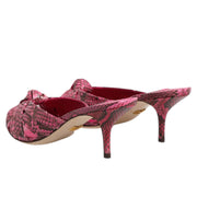 Dolce & Gabbana Pink Python Leather Stiletto Heels