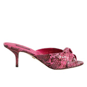 Dolce & Gabbana Pink Python Leather Stiletto Heels