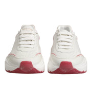 Dolce & Gabbana White Pink Daymaster Low Top Sneakers Shoes