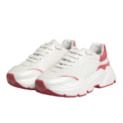 Dolce & Gabbana White Pink Daymaster Low Top Sneakers Shoes