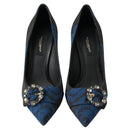 Dolce & Gabbana Elegant Blue Crystal Embellished Pumps