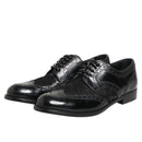 Dolce & Gabbana Black Floral Lace Formal Shoes
