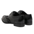 Dolce & Gabbana Black Floral Lace Formal Shoes