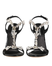 Dolce & Gabbana Black Keira Crystals Heels